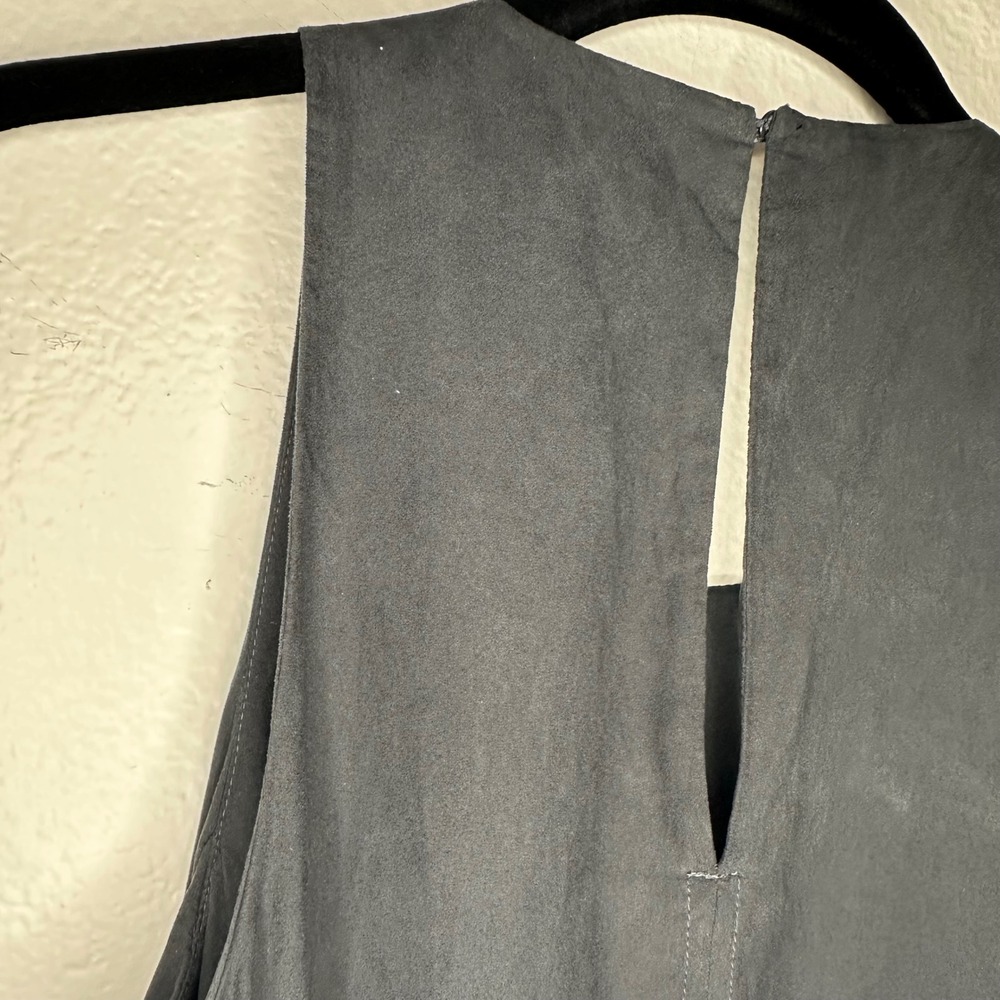 James‎ Perse Black Sueded Sleeveless Maxi Dress High Neck Pockets Sz 1 - Picture 6 of 10